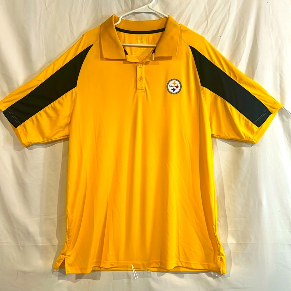 NFL Pro line polo in yellow in men’s XXL Steelers